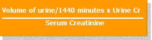 equation for calculating actual creatinine clearance